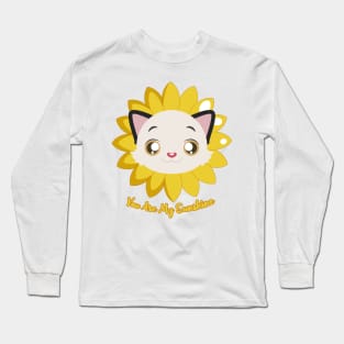 You Are My Sunshine Cat Sunflower, Cat lover Long Sleeve T-Shirt